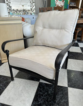 Cargar imagen en el visor de la galería, 1008 - BBQ lounge set! (Four armchairs + cushions + table with BBQ in the middle!) (Table is 124cm across) RESERVED!