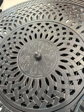 Cargar imagen en el visor de la galería, 1008 - BBQ lounge set! (Four armchairs + cushions + table with BBQ in the middle!) (Table is 124cm across) RESERVED!