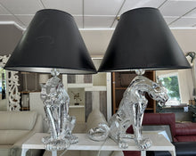 Load image into Gallery viewer, 1010 - Two LARGE (85cm high!) high quality leopard lamps!