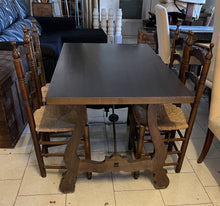 Load image into Gallery viewer, 1147 - Small Castilian dining table + 4 chairs. (130cm x 80cm)
