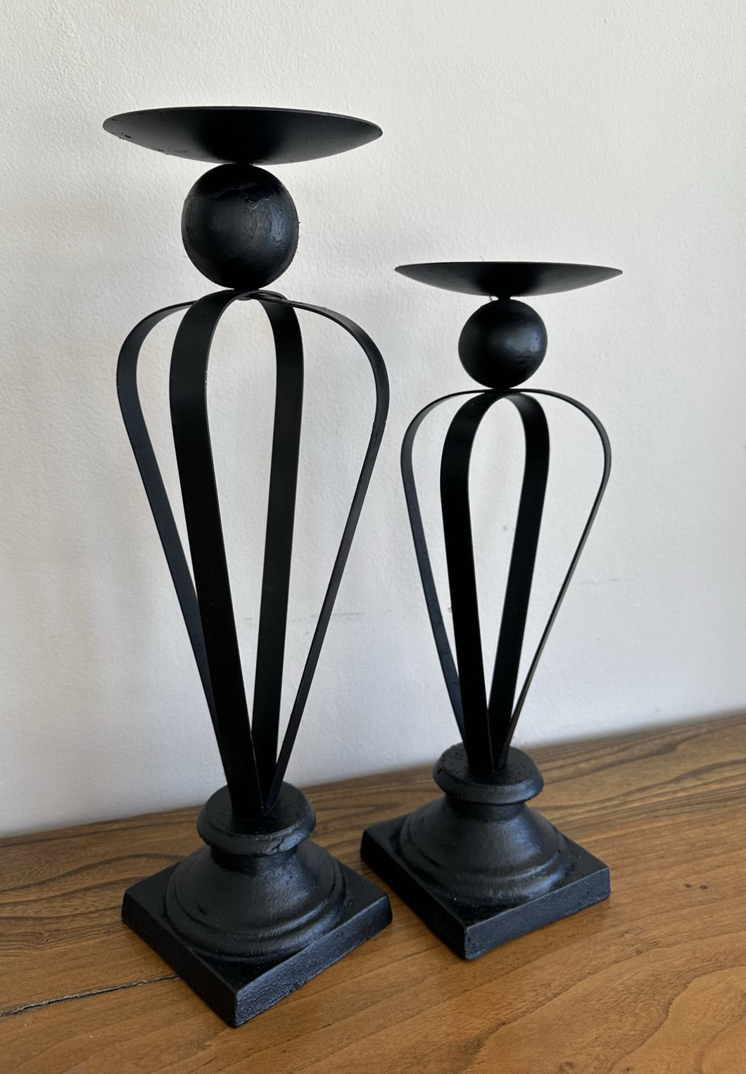 1176 -  Candle holder iron (35cm and 40cm) 35€ for both