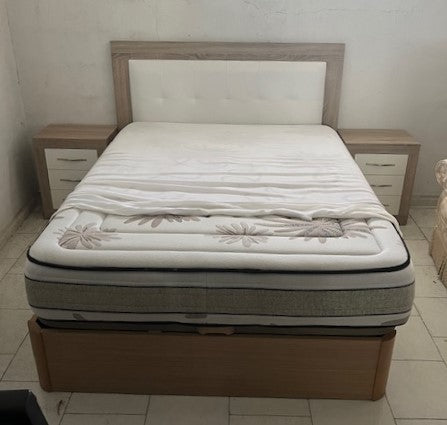 1024 - Canape wooden (lift up base) + quality mattress from 