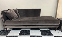 Load image into Gallery viewer, 1135- Chaise lounge / brown divan (210cm x 80cm) Has some stains on the seat.
