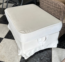 Load image into Gallery viewer, 1195 - Large foot rest with storage. (we have TWO in stock, one with less good condition that is sold for 45€)  65€  (82cm x 42cm, 44cm high)
