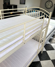 Load image into Gallery viewer, 1069 - White bunk bed with mattresses! Very good condition! (Mattresses: 90cm x 190cm)
