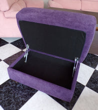 Load image into Gallery viewer, 1074 - Very nice fabric purple sofa  (200cm) 225€ (foot rest sold!!)
