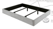 Cargar imagen en el visor de la galería, LA PREMIER "ARO BANERA" - "LEVITATING" BED BASE. Fabric or faux leather base. More colors available (click!) Made in Spain, 2 years warranty. Assembly and delivery free! ALSO AVAILABLE AS A CANAPE (STORAGE) BASE! Price starting from 450€.