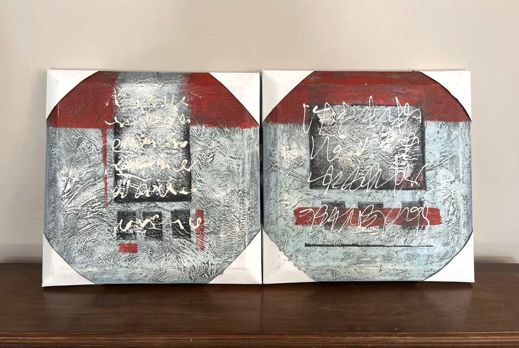 1150 - Set of two canvas (42cm x 42cm) Both 50€ (NEW!)