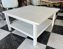 Load image into Gallery viewer, 1094 - Wooden large squared coffee table (90cm x 90cm, 47cm high) in very good condition!
