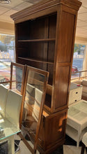 Cargar imagen en el visor de la galería, 1000 - Large rustic cabinet with glass doors (second photo is from the shop, not assembled yet, photos will be updated) (145cm x 53cm, and 242cm high)
