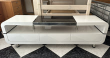 Load image into Gallery viewer, 1026 - High quality high gloss TV table (160cm x 41cm, 48cm high).

