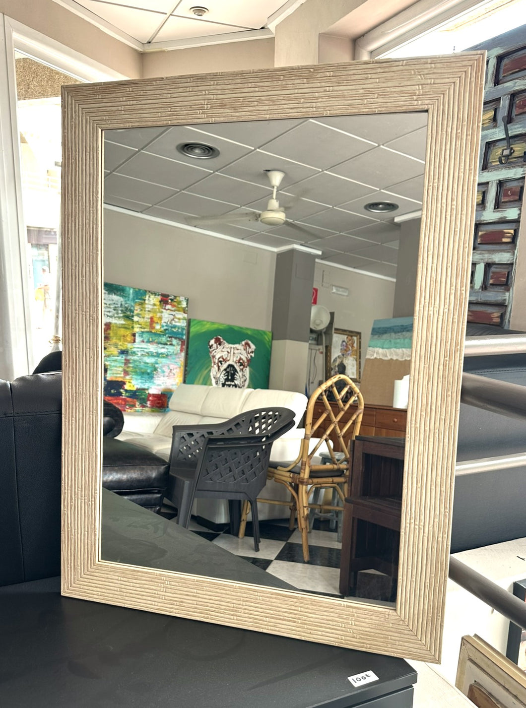 1200 - Wooden mirror (62cm x 83cm)