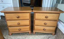 Load image into Gallery viewer, 1146 - Pine bed side tables (50cm x 35cm, 53cm high) 95€ for both!
