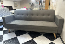 Load image into Gallery viewer, 1034 - Click clack bed sofa! (The armrests are easy to remove) (Sofa: 210cm, Bed: 105cm x 182cm)
