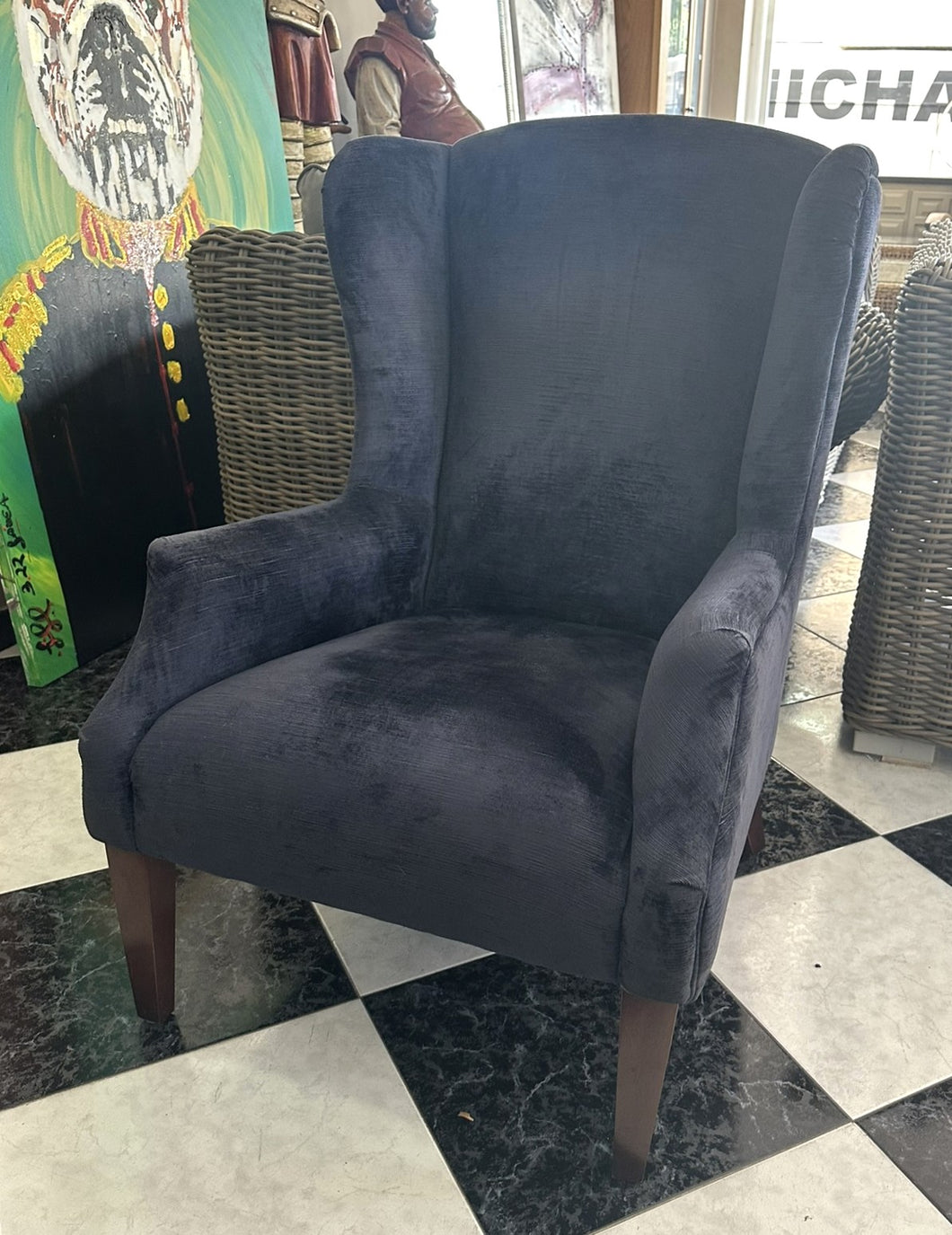 1031 - Laura Ashley armchair purple.