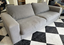 Load image into Gallery viewer, 1000 - Very big (245cm!), comfortable fabric sofa in very good condition + 2 pillows!
