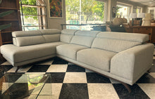 Load image into Gallery viewer, 1001 - High quality L-shaped fabric sofa (Sides: 300cm and 195cm) in VERY good condition!!
