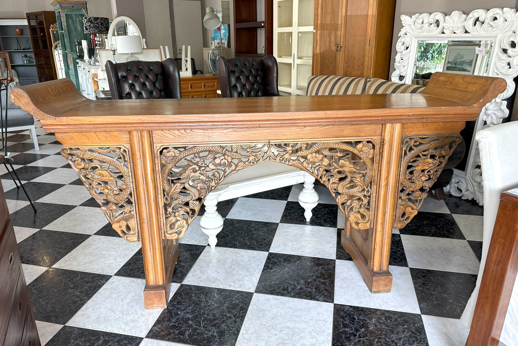 1003 - Fantastic large (Very large! looks small on the photo) console table! (215cm wide, 42cm deep, 99cm or 111cm high) )
