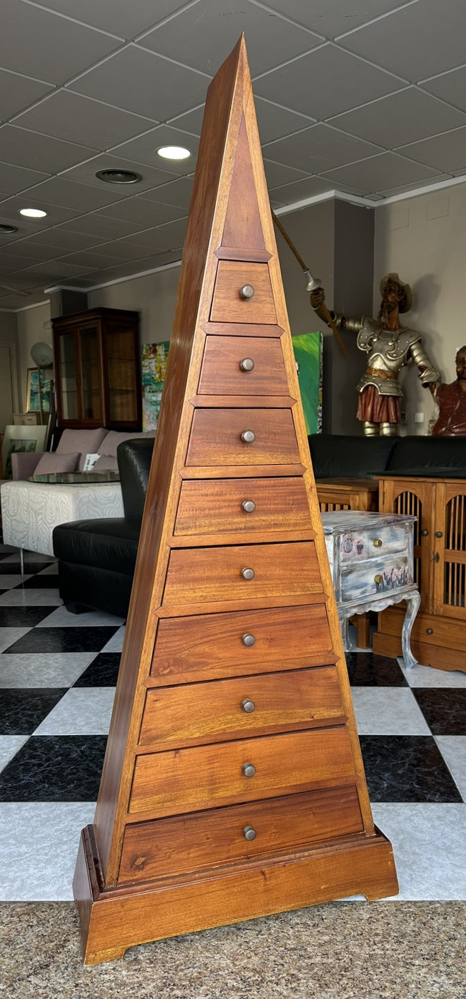 1007 - Teak unit (60cm x 25cm, 160cm high)
