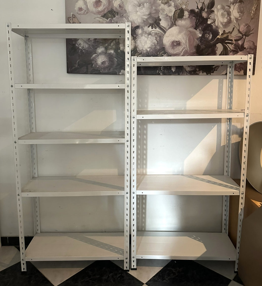 1185 - Shelves (Small: 78cm x 30cm, 148cm high. Big: 78cm x 30cm, 168cm high) Small 35€, Big 40€, or both 65€.