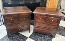 Cargar imagen en el visor de la galería, 1051 - Rustic wooden solid bedsides (50cm x 45cm, 50cm high) 125€ for both!
