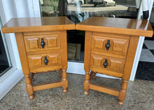 Cargar imagen en el visor de la galería, 1137 - Two Castillian bedside tables. 85€ for both! (40cm x 30cm, 54cm high)
