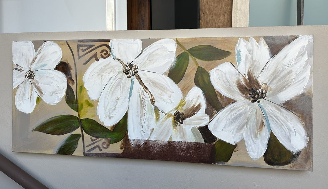 1197 - Canvas painting (63cm x 43cm).