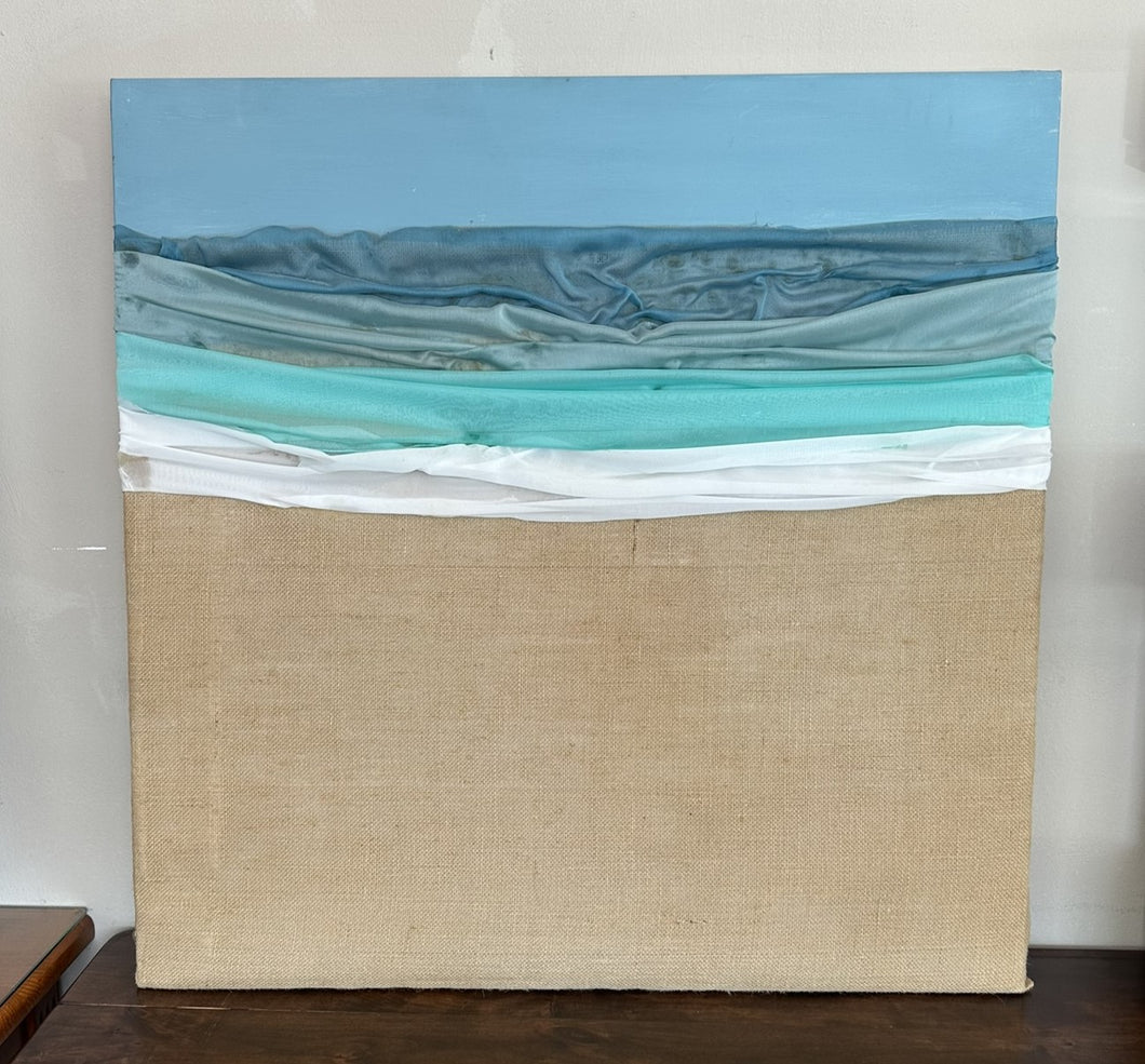 1106 - Canvas picture made with fabric (80cm x 80cm)