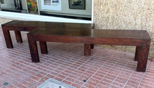Load image into Gallery viewer, 1006 - Two wooden solid benches. (160cm x 35cm, 46cm high)

