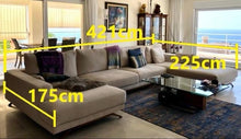 Load image into Gallery viewer, 1000 - This very large sofa is coming in on Monday! From high quality brand &quot;Divanistar&quot;. Fabric and in very good condition! 412cm wide! Click for more measurements!
