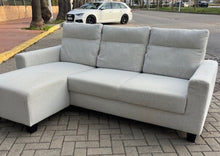 Load image into Gallery viewer, 1004 - Chaise lounge fabric sofa in very good condition! (Sides: 200cm and 140cm)
