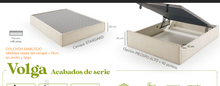 Cargar imagen en el visor de la galería, ***NEW!!*** - NOSOLOPATAS "m VOLGA" - Fabric canapé. Different colors and All sizes available! Matching headboards available, see them under the headboard section. Price starting from 768€.
