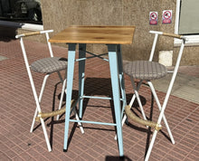 Load image into Gallery viewer, 1058 - Bar table + 2 bar chairs.
