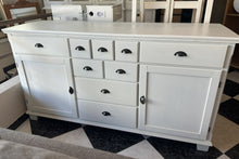 Load image into Gallery viewer, 1026 - Painted wooden sideboard (165cm x 50cm, 90cm high) (White)
