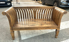 Load image into Gallery viewer, 1005 - Rustic solid bench (155cm wide and back is 86cm high)
