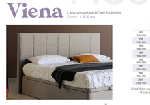 Cargar imagen en el visor de la galería, ***NEW!!*** NO SOLO PATAS "VIENA" - Padded headboard, 10cm thick. All sizes and colors available! Price starting from 245€.
