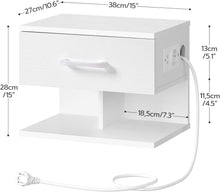 Cargar imagen en el visor de la galería, 1157 - Two NEW bedside tables (Suspended, "floating" needs to be mounted), never used but got a small dent on the back of the top, not very visible)  55€ for bot.
