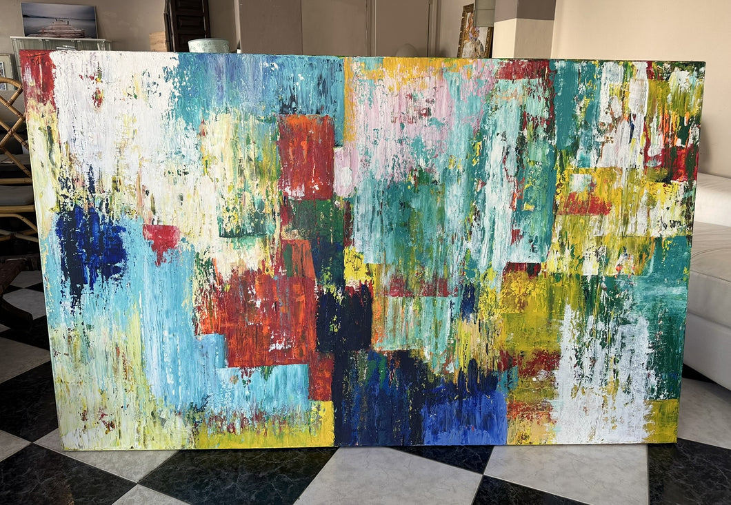 1021 - LARGE (110cm x 181cm) original canvas oil painting.