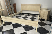 Load image into Gallery viewer, 1064 - Bed (MATTRESS AND BASE COMING! PHOTOS WILL BE UPDATED) 160cm + 2 bedsides. (Matching chest of drawers and mirror, Ref#1063)
