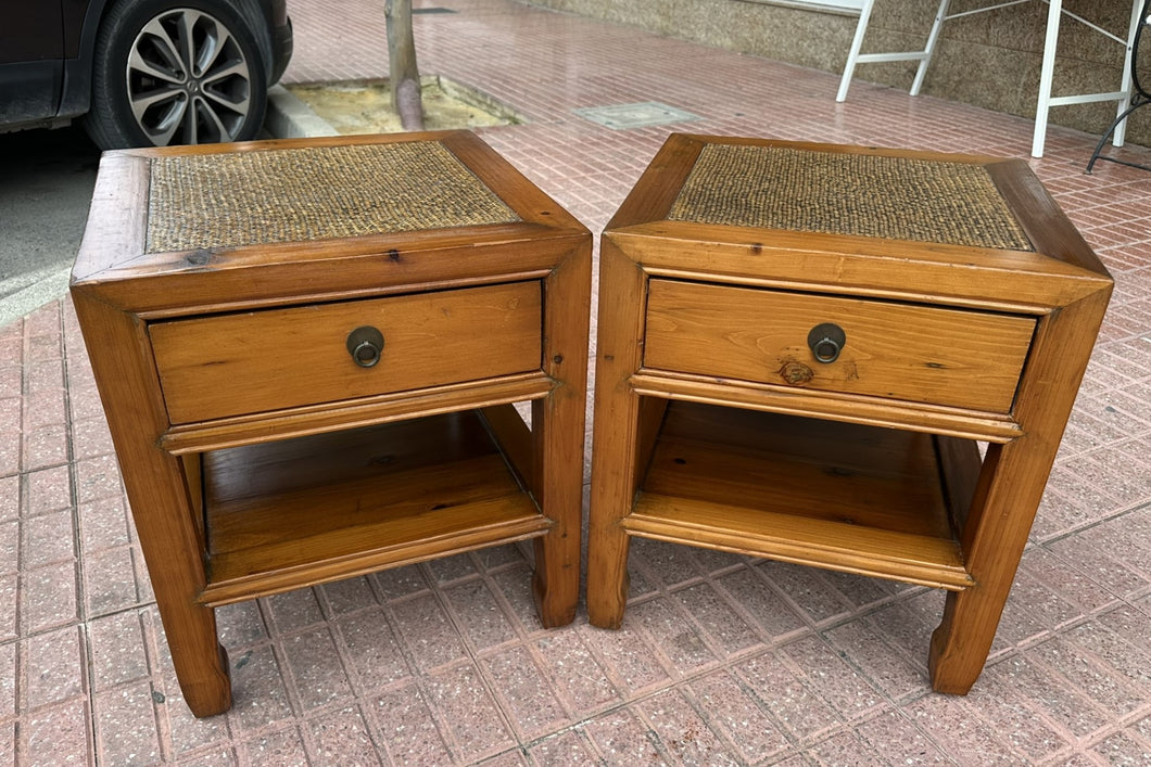 1027 - Set of bedside tables / side tables (45cm x 45cm, 50cm high) 125€ for both!