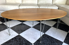 Load image into Gallery viewer, 1017 - Large 1980s Swedish design oval coffee table (130cm x 80cm, 57cm high)
