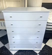 Load image into Gallery viewer, 1125 - White chest of drawers (80cm x 40cm, 100cm high)
