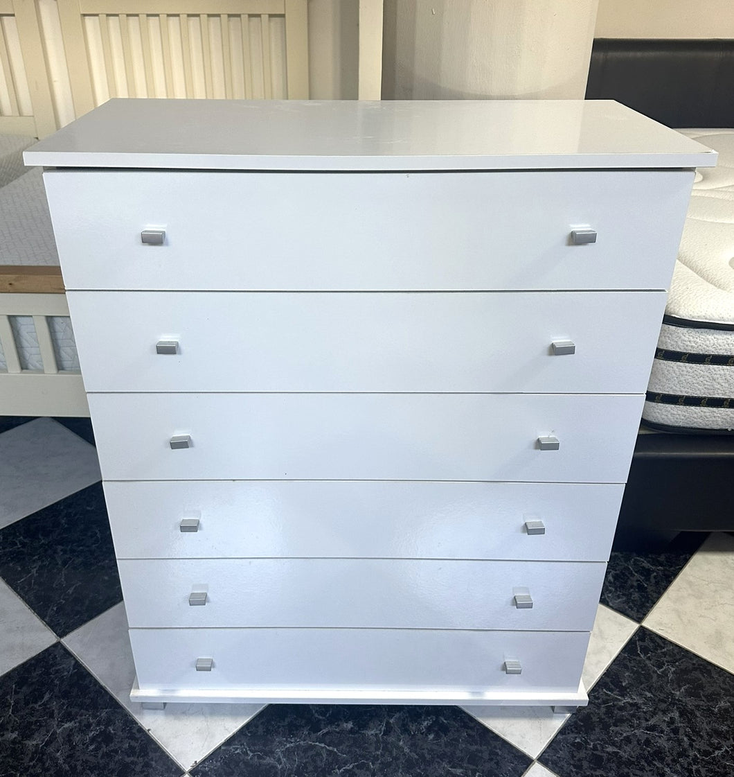 1125 - White chest of drawers (80cm x 40cm, 100cm high)