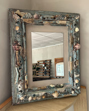 Cargar imagen en el visor de la galería, 1105 - Decorated and hand painted mirror. (46cm x 56cm)
