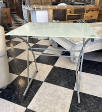 Cargar imagen en el visor de la galería, 1111 - Small opaque glass top desk (70cm x 54cm 73cm high)
