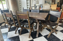 Load image into Gallery viewer, 1029 - Very nice solid traditional Castilian dining table (200cm x 80cm) + 6 chairs. All in very good condition!
