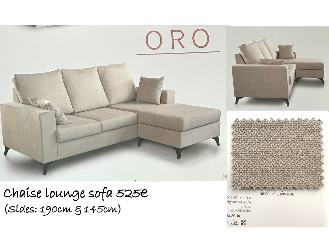 2002 - *******FACTORY NEW******** NEW style of sofa has arrived in our shop downstairs!  Chaise lounge sofa! Sides: 190cm and 145cm