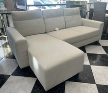 Load image into Gallery viewer, 1004 - Chaise lounge fabric sofa in very good condition! (Sides: 200cm and 140cm)

