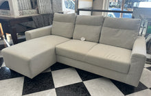 Load image into Gallery viewer, 1004 - Chaise lounge fabric sofa in very good condition! (Sides: 200cm and 140cm)
