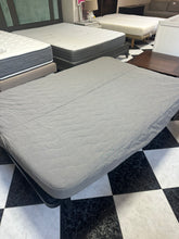 Load image into Gallery viewer, 1116 - BED sofa, (mattress behind the grey cover is in very good condition!) (Sofa: 195cm. Bed: 145cm x 195cm)
